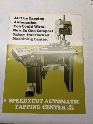Speedycut Automatic Tapping Center Bt Mkii Sales Brochure Catalog Specifications