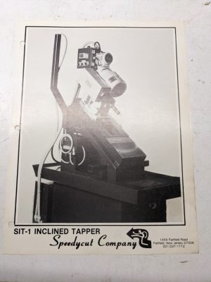 Speedycut Photo Single Side Sit-1 Inclined Tapper Sales Advertisment Brochure