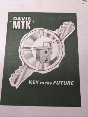 Davis Mtk Key To The Future Sales Brochure Keyseater Machine