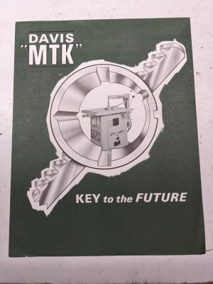Davis Mtk Key To The Future Sales Brochure Keyseater Machine Advertisment