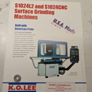 K.O. Lee Sales Brochure Features Specs S1024L2 S1024Cnc 1998 Grinding Machine