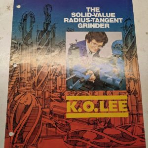 K.O. Lee Sales Brochure Features Specs Solid Value Radius Tangent Grinder