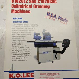 K.O. Lee Sales Brochure Features Specs Grinding Machine C1020L2 C1020Cnc 1997