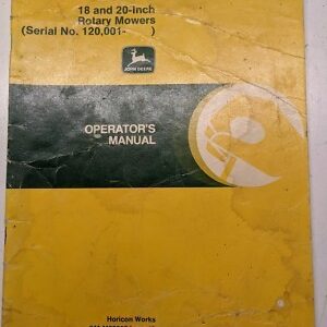 Jd John Deere Operators Manual Oem 18 And 20 Inch Rotary Mowers Om-M83327