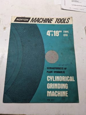 Norton Machine Tools Sales Brochure Catalog Cylindrical Grinding Machine Ctu