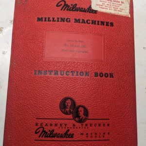 Kearney & Trecker Milwaukee Instruction Manual Hc11 1K 2Kl Milling Machine Book