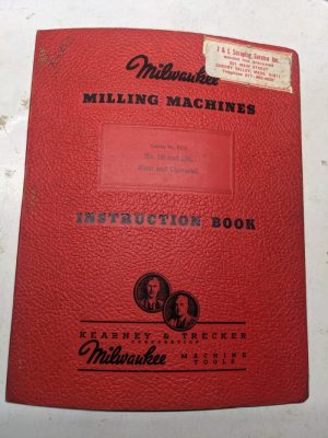 Kearney & Trecker Milwaukee Instruction Manual Hc11 1K 2Kl Milling Machine Book