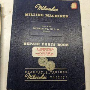 Kearney Trecker Milwaukee Repair Parts List Book Manual 617A 2K 3K Model Vmc