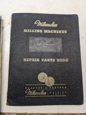 Kearney Trecker Milwaukee Repair Parts List Book Manual Kr-11 Model #2K #3K Vmc
