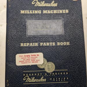 Kearney Trecker Milwaukee Parts List Book Manual 43 Model #1 2 3 Milling Machine