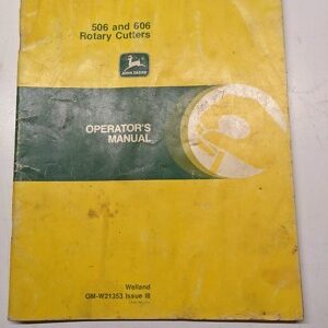 Jd John Deere Operators Manual Oem 505 606 Rotary Cutters Om-W21353