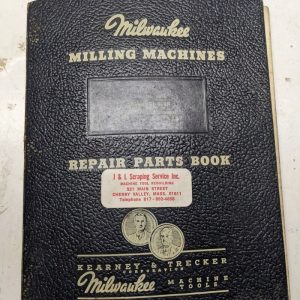 Kearney Trecker Milwaukee Repair Parts List Book Manual #Hr15 Model 3H 4H Mill
