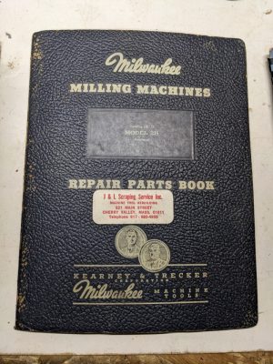 Kearney Trecker Milwaukee Repair Parts List Book Manual # Hr-13 Model 2H Milling