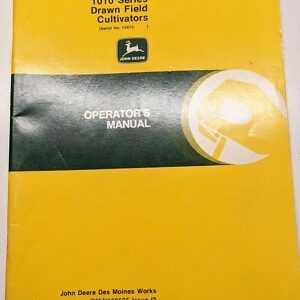 Jd John Deere Operators Manual 1010 Series Drawn Field Cultivators Om-N159595 I3