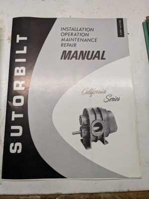 Sutorbilt Installation Operation Manual California Series Blowers Tpd Cs Cl