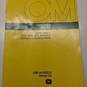 Jd John Deere Operators Manual 415 420 428 430 Universal Rotary Hoe Om-N159315