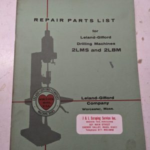 Leland Gifford Drilling Machine Repair Parts List Book Manual 2Lms 2Lbm 1225