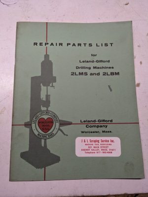 Leland Gifford Drilling Machine Repair Parts List Book Manual 2Lms 2Lbm 1225