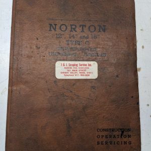 Norton Grinding Machine Operator Service Manual Part List 12” 14” 16” Type C