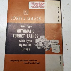 Jones Lamson Machine Lathe Automatic Sales Brochure Operation Features