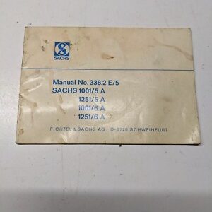Rare Sachs 1001 1251 /5 /6 A Fichtell Ag D08720 Schweinfurt