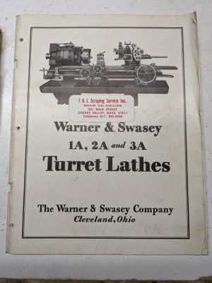 Warner Swasey Turret Lathe Sales Catalog Brochure Specs Features 1A 2A 3A 1934