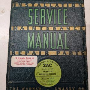 Warner Swasey Turret Lathe Part List Maintenance Service Manual #2Ac M-3200 1952