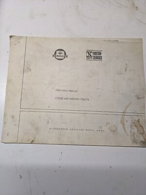 Hercules Sachs 175Gs With Sachs 1752/7A Instruction Manual