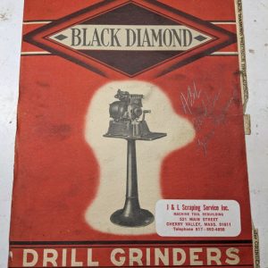 Black Diamond Drill Grinders #122 #1 2 3 Sales Brochure Specs Price List Parts