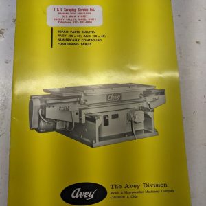 Avey Repair Parts Bulletin Position Table List Book Manual 25X35 30X40 1962 Shop