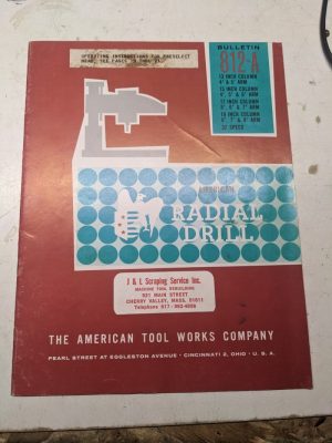 American Tool Works Radial Drill 812-A Sales Brochure Catalog Specs Features