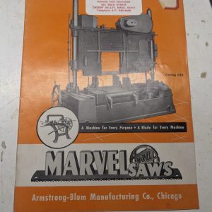 Marvel Saws Sales Brochure Catalog C48 Specifications Features 1948