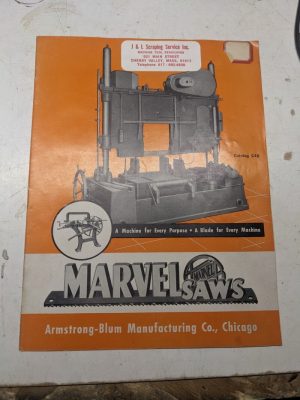 Marvel Saws Sales Brochure Catalog C48 Specifications Features 1948