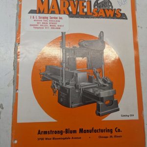 Marvel Saws Sales Brochure Catalog C53 Specifications Features 1953