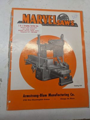 Marvel Saws Sales Brochure Catalog C53 Specifications Features 1953