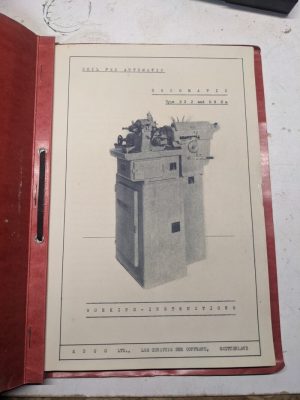 Escomatic Instruction Operator Manual Esco S.A. Ds2 Ds2A Coil Fed Auto Lathe