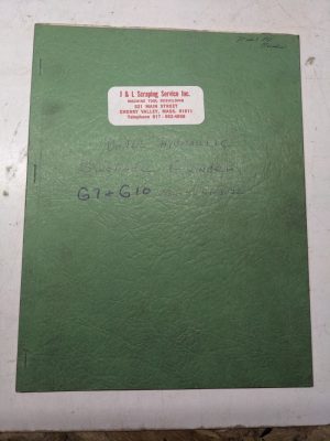 Doall Hydraulic Surface Grinder G7 G10 Operator Instruction Manual Parts List