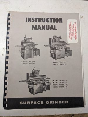 Doall Surface Grinder D6 D8 D10 Operator Instruction Manual Maintenance