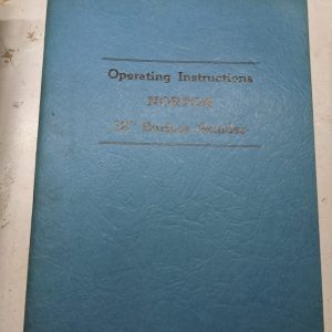 Norton Operator Instruction Manual Surface Grinding 12” 1941 Shop Book Machine