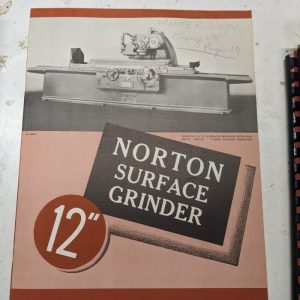 Norton Surface Grinders 12” Sales Brochure Catalog Specifications Features 1942