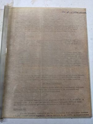 Norton Instruction Operator Parts List Manual Tool Cutter Grinder #2 Copy