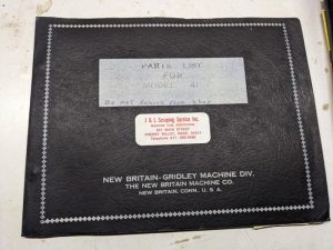 New Britain Gridley Screw Machine Parts List Book Manual Catalog Model 41 1935
