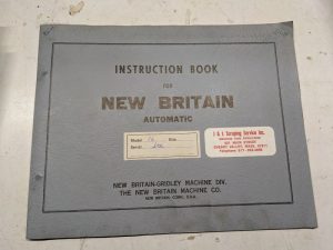 New Britain Gridley Chucking Machine Operator Service Manual Automatic Model 16