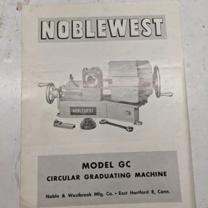 Noblewest Model Gc Graduating Machine Sales Brochure Catalog Specs Features