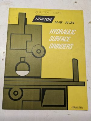 Norton Hydraulic Surface Grinders Sales Brochure Catalog Specs 1968 N-18 N-27