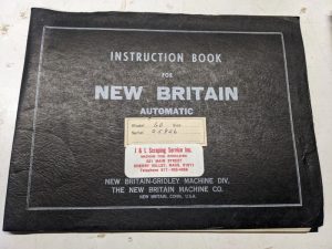 New Britain Gridley Automatic Bar Machine Operator Service Manual Model #60