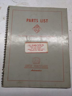 New Britain Gridley Automatic Chuck Machine Service Part List Manual Model 656