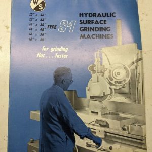 Warner Swasey Surface Grinding Machine S-1 Sales 311-8 Catalog Features Specs