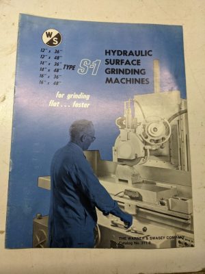 Warner Swasey Surface Grinding Machine S-1 Sales Brochure Catalog Features Specs