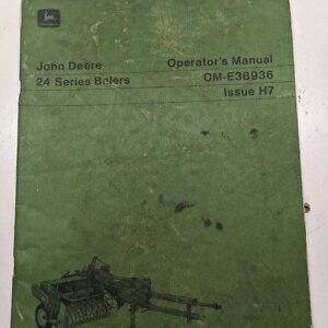 John Deere Operators Manual Jd 24 Series Bailer Om-E38936 H7